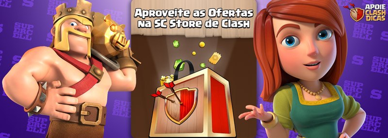 Promoções Supercell Store de Clash of Clans Comprar Gemas e Bilhete Dourado